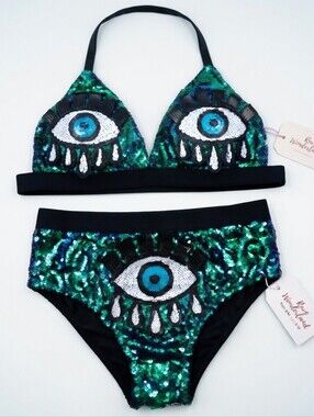 Sequin Eye High-Waist Set